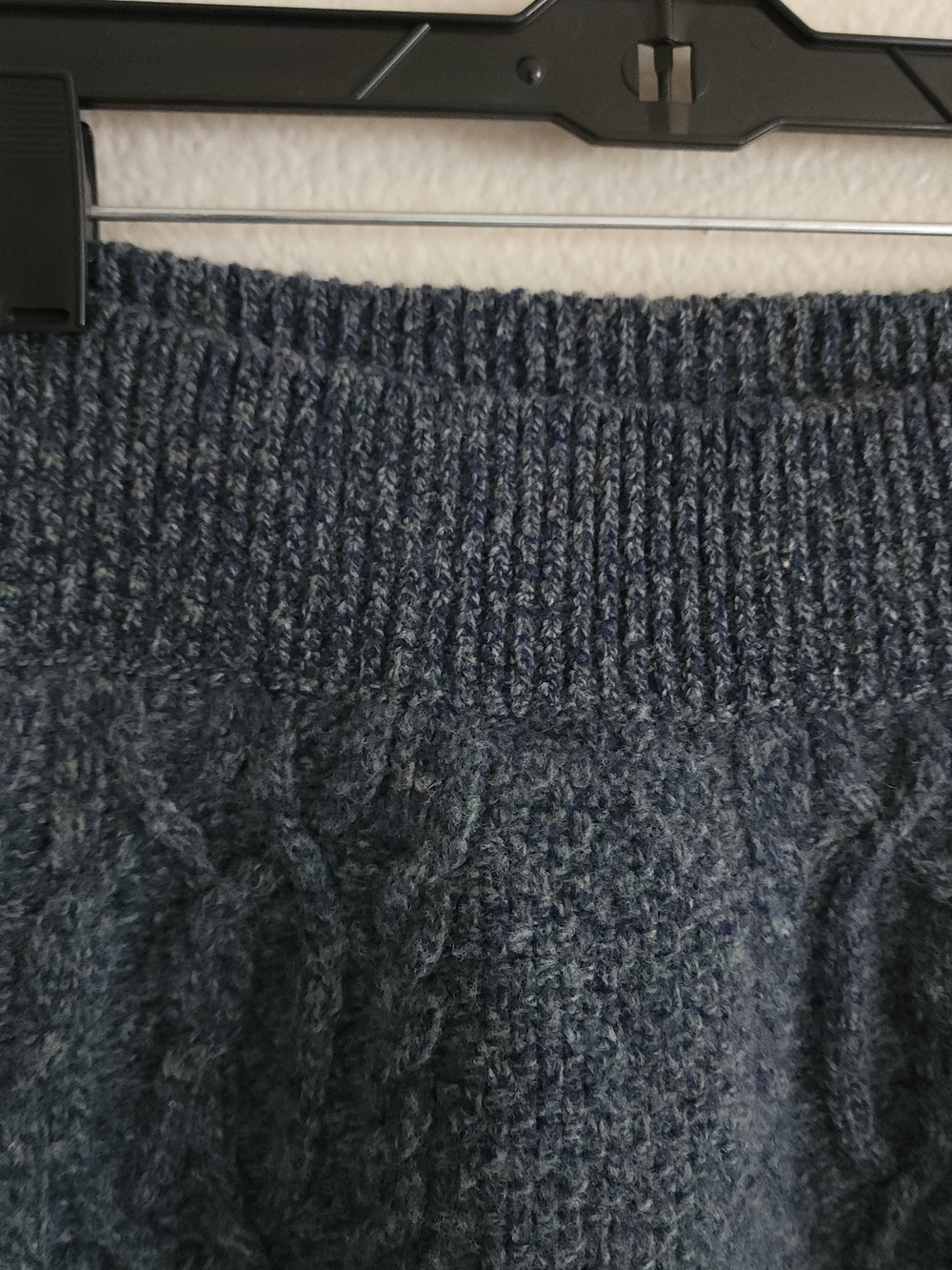 Moth Cable Knit Skater Skirt in Navy - Picture 3 of 5